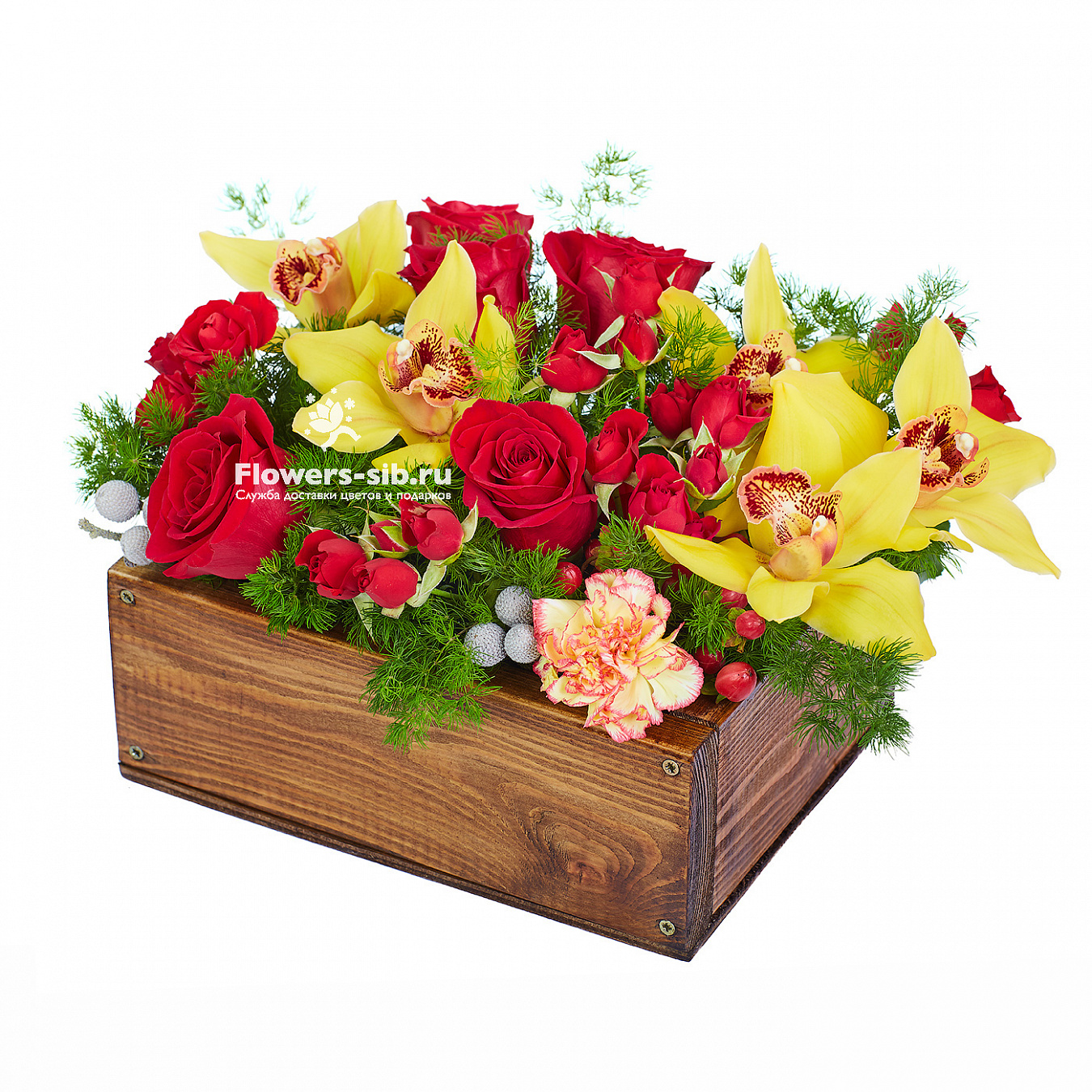 Flowers in a crate 